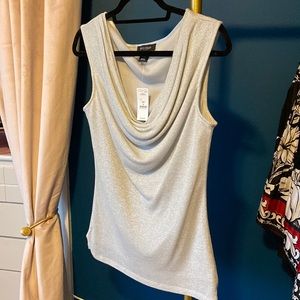 Sparkly silver grey blouse